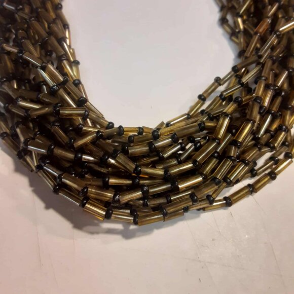 Vintage Beaded Multi-strand Necklace Women's Fashion Jewelry Boho - Picture 2 of 5